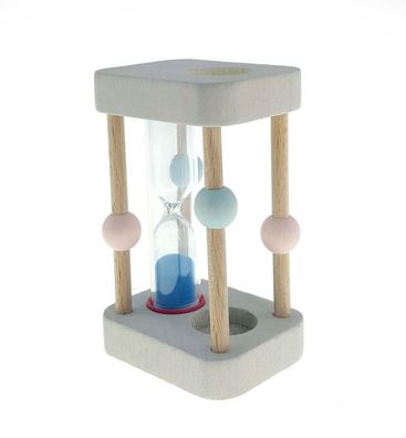 Holzdekoration Zahnputzuhr BxHxT 5,5x8,5x4,5cm NEU Putzen Eieruhr Sanduhr