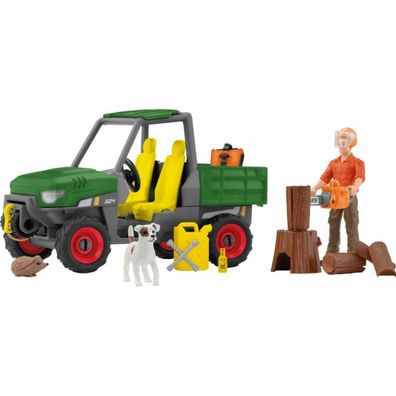 Schleich Farm World Waldbauer mit Fahrzeug, Spielfigur