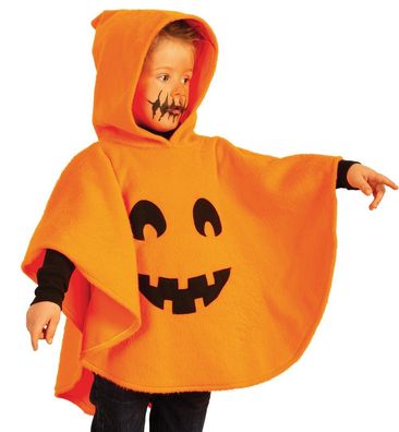 narrenwelt Kostüm Cape Kürbis Halloween Kürbis Baby 98 + 104