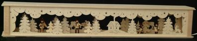Schwibbogenerhöhung mit Winterkinder und Beleuchtung BxHxT 72x10x10cm NEU