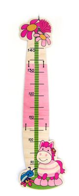 Holzdekoration Messlatte Pferdchen BxLxH 200x6x730mm NEU Messen Messholz Skala