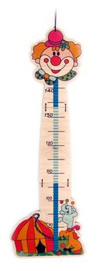 Holzdekoration Messlatte Zirkus BxLxH 250x6x810mm NEU Messen Messholz Skala