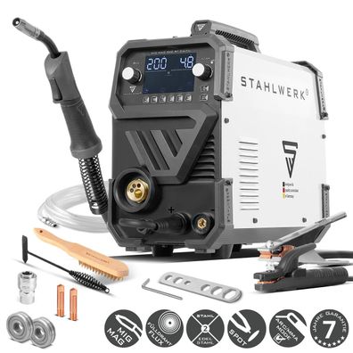 Stahlwerk Schweißgerät MIG MAG 200 ST Digital Schutzgas mit 200 A