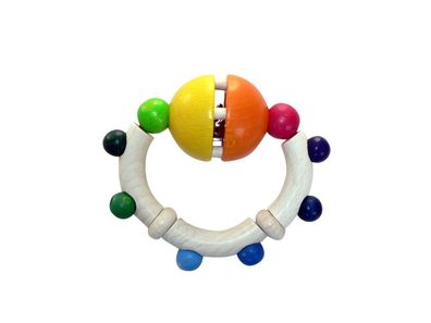 Babyspielzeug Rassel Kugel BxLxH 80x60x80mm NEU Babyrassel Motorikrassel