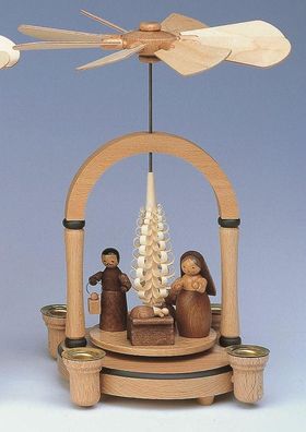 Tischpyramide Geburt Christi natur BxTxH= 13x13x23cm NEU Tischdekoration