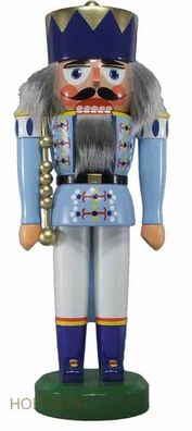 Nussknacker König hellblau BxHxT 13x34x10,5cm NEU Weihnachten Seiffen Nutcracker