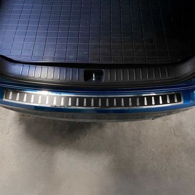 Ladekantenschutz Stoßstange für Hyundai Tucson 2018-2020 Chrom Kohlefaserfolien