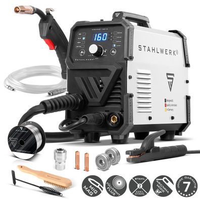 Stahlwerk Schweißgerät MIG MAG-160 M FLUX MMA Lift-TIG 5-in-1 Kombigerät 160 Ampere