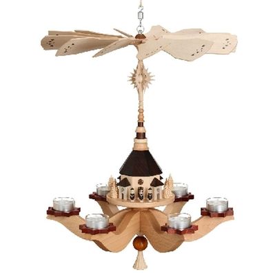 Hängepyramide Kurrende mit Seiffener Kirche HxLxB 47cmx38cmx38cm NEU Pyramide