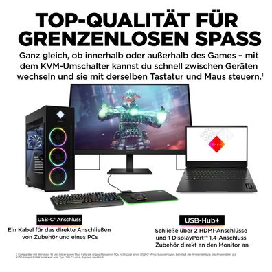 HP Omen 27k 68,6cm (27") 4K UHD IPS Monitor 16:9 HDMI/DP/USB-C 144Hz FreeSync