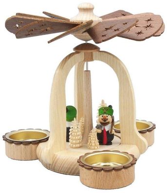 Tischpyramide Bergmänner im Wald Höhe 17cm NEU Holzpyramide Tischdekoration Dekor