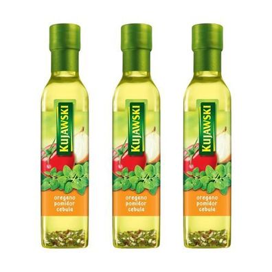 Rapsöl mit Oregano Tomaten & Zwiebel 3x 250ml - Gewürzöl Würzöl - Öl Kujawski