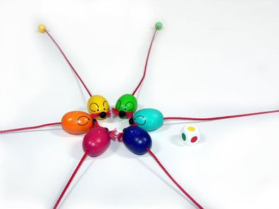 Holzspielzeug Schnelligkeitsspiel ?Fang die Maus? BxLxH 35x25x25mm NEU Spiel