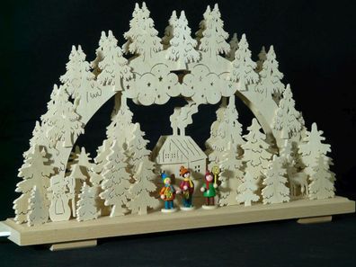 Schwibbogen mit Laternenkinder und Beleuchtung BxHxT 50x31x7cm NEU Lich