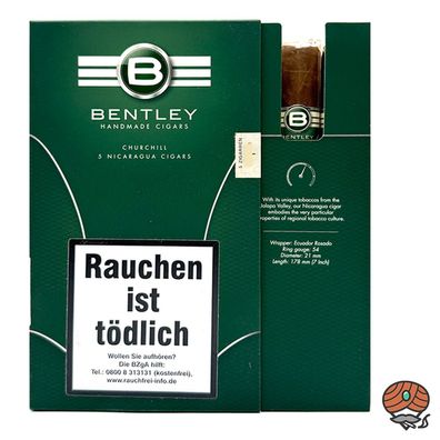 Bentley Green Churchill Zigarren Nicaragua 5er Schachtel