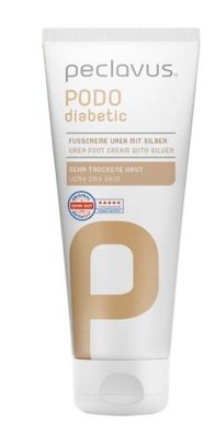 peclavus PODOdiabetic Fußcreme Urea mit Silber, 100 ml