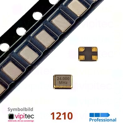24 MHz Schwingquarz 1210 3225 SMD Uhr Mini Quarz Resonator Taktgeber Kristall