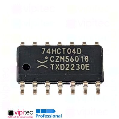 74HCT04 NOT, 6-fach, Inverter | SMD SO-14 5V TTL 125°C