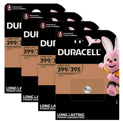 4x Duracell 399 395 Uhrenbatterie 1,55 V SR927 SR57 AG7 LR926 LR927 Knopfzelle