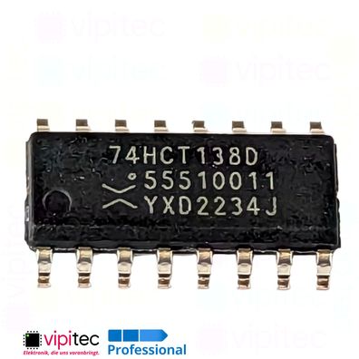 74HCT138 3-zu-8 Leitungsdekoder, Demultiplexer | SMD SO-16 5V TTL 125°C