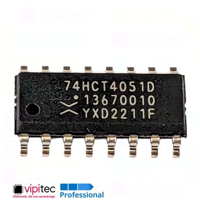 74HCT4051 8-Kanal Multiplexer, Demultiplexer | SMD SO-16 5V TTL 125°C