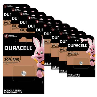 10x Duracell 399 395 Uhrenbatterie 1,55 V SR927 SR57 AG7 LR926 LR927 Knopfzelle
