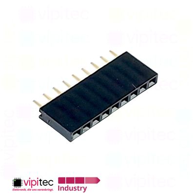 9-polige gerade Buchsenleiste | 2.54mm 1x9 Female Single Pin Socket Header