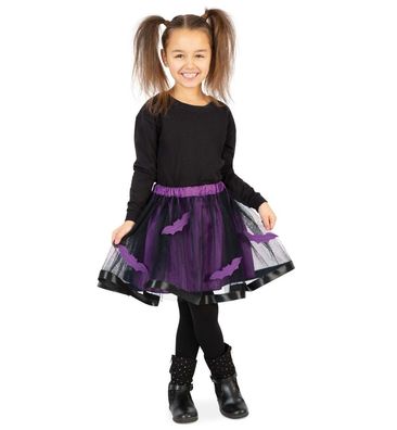 narrenwelt Fledermaus Tüllrock Tutu Halloween 128-140