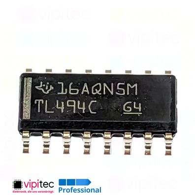 TL494 PWM-Controller SMD SO-16 300kHz 7..40V 70°C PWM Regler Steuerung TL494CD