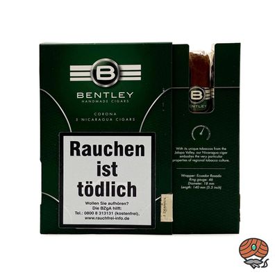 Bentley Green Corona Zigarren Nicaragua 5er Schachtel