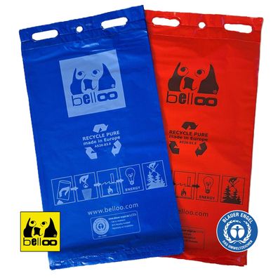 BELLOO Hundekotbeutel Recycling BLAU oder ROT umweltfreundlich - Made in Germany