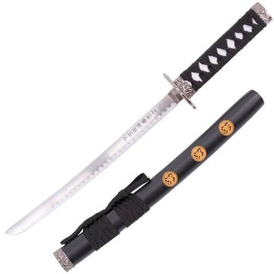 Mini Katana schwarz inklusive Ständer