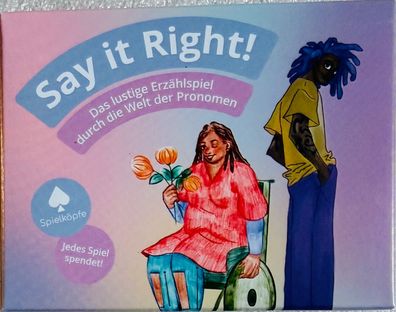 Say it right! Spielköpfe Familienspiel Kartenspiel Wörterspiel Lernspiel Divers