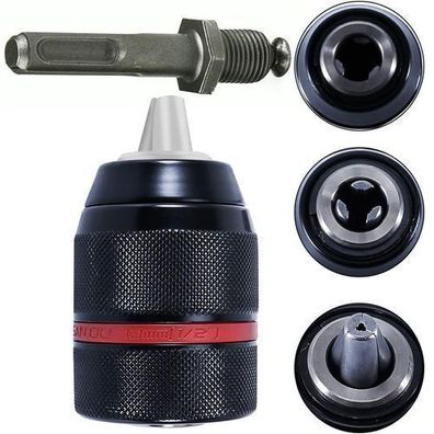 Rosfix Schnellspannbohrfutter 1/2" 2–13 mm Set – SDS+ Adapter | ohne Schlag
