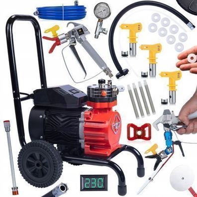 Rosfix Set Farbspritzgerät RSS05 – 3500W 22MPa 18L/min | inkl. Düsen & Filter