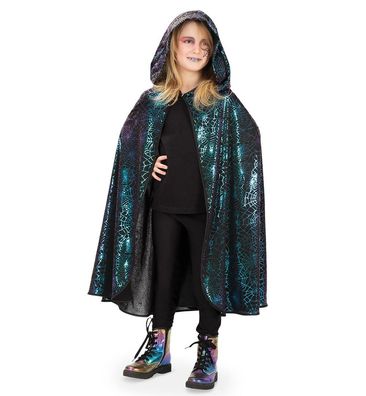 narrenwelt Cape Magier Magisches Spinnencape Holo - Druck 104-164