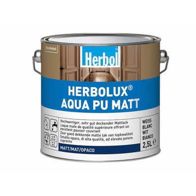 Herbol Herbolux Aqua PU Matt 2,5 Liter weiß