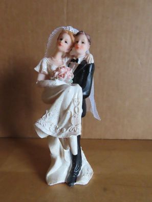 Kuchenschmuck Tortenschmuck Brautpaar er trägt die Braut ca. 13,5 cm H