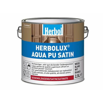 Herbol Herbolux Aqua PU Satin 2,5 Liter weiß