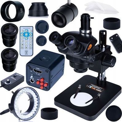 Rosfix Trinokular Stereomikroskop 7–45x – 16MP 4K HDMI Kamera | LED 56
