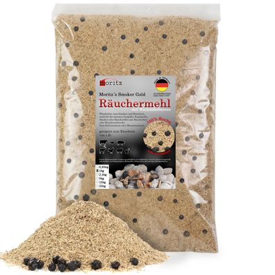 1kg Räuchermehl Buche mit Wacholder fein 0,5 -1 mm Kalt-/Heißräuchern Fisch Fleisch