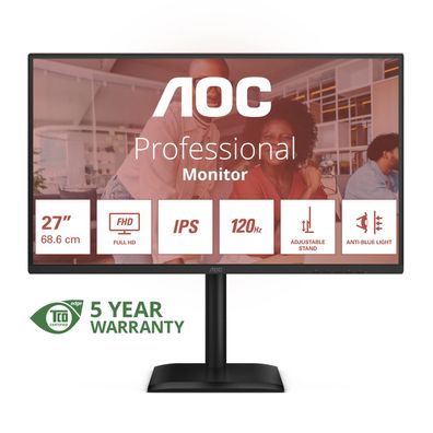 AOC 68,6cm (27") 27E4U 16:09 VGA+HDMI+DP+USB IPS black