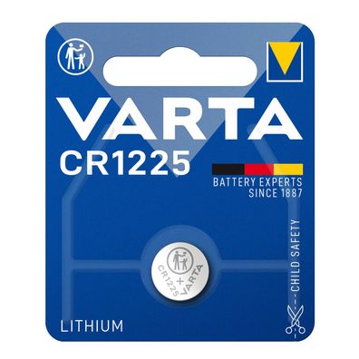 Varta CR 1225 CR1225 3V Lithium Batterie Knopfzelle 35mAh Blister 6225