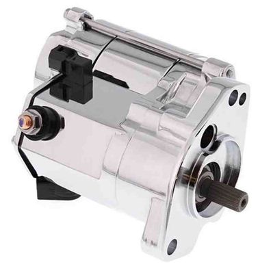 Starter Motor 1.4kw, Chrome Finish für Big Twin Harley 10-32 Shaft OEM 31553-94 (Exce