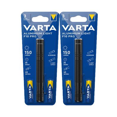 2x Varta LED Taschenlampe Aluminium Light 150lm inkl. 2x Alkaline AAA