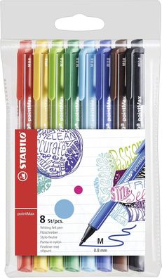 Stabilo - Filzschreiber - pointMax - 8er Pack