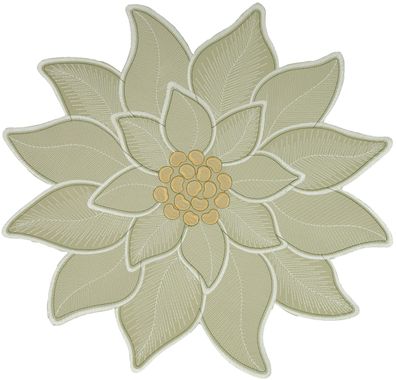 Plauener Spitze Edelweiß Oliv Grün Tischdecke Landhaus mit Stickerei