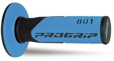 Progrip 801 Double Density Grips - Black/Light Blue