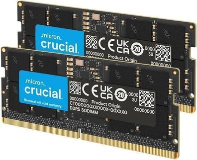 Crucial DDR5 RAM 32GB Kit (2x16GB) 4800MHz SODIMM - CT2K16G48C40S5