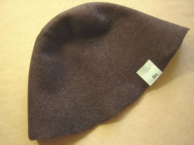 Hutstumpen Stumpen Filz Wolle rotbraun m Haaren silber 90 gr Ü 46cm Rd 82cm Stu 819
